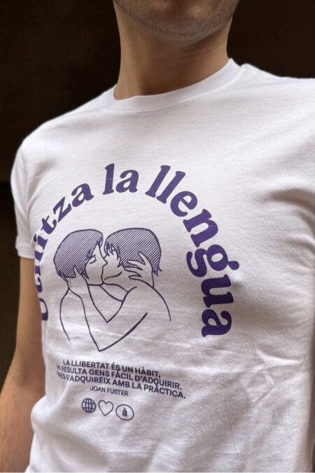 Samarreta Utilitza la llengua Fuster (Lila)